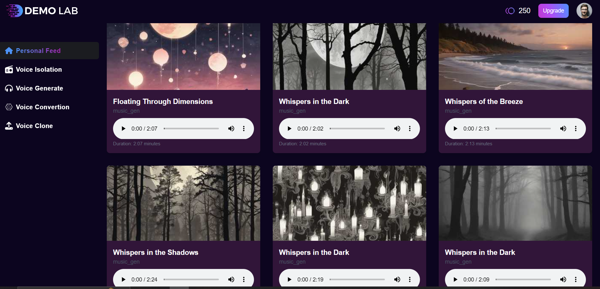 Demolab AI Voice Generation